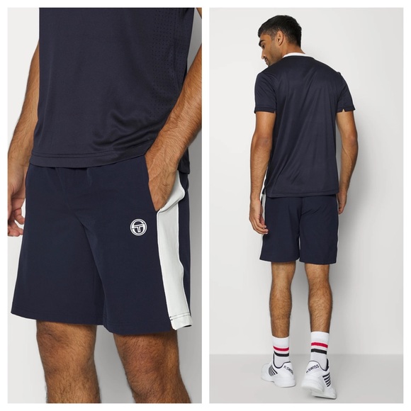 NWT Sergio Tacchini Tennis Youngline Shorts in Night Sky - Picture 1 of 12